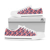 USA Flag Independence Day Print Pattern White Low Top Shoes-grizzshop