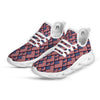 USA Flag Independence Day Print Pattern White Running Shoes-grizzshop