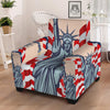 USA Flag Statue of Liberty Print Armchair Slipcover-grizzshop