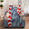 USA Flag Statue of Liberty Print Armchair Slipcover-grizzshop