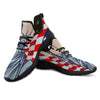 USA Flag Statue of Liberty Print Black Athletic Shoes-grizzshop