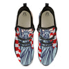 USA Flag Statue of Liberty Print Black Athletic Shoes-grizzshop