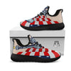 USA Flag Statue of Liberty Print Black Athletic Shoes-grizzshop