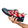 USA Flag Statue of Liberty Print Black Sneaker-grizzshop