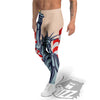 USA Flag Statue of Liberty Print Men's Leggings-grizzshop