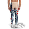 USA Flag Statue of Liberty Print Men's Leggings-grizzshop