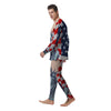 USA Flag Statue of Liberty Print Men's Pajamas-grizzshop