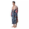 USA Flag Statue of Liberty Print Men's Robe-grizzshop