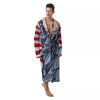 USA Flag Statue of Liberty Print Men's Robe-grizzshop