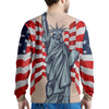 USA Flag Statue of Liberty Print Men's Sweatshirt-grizzshop