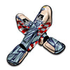 USA Flag Statue of Liberty Print Muay Thai Shin Guards-grizzshop