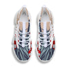 USA Flag Statue of Liberty Print White Gym Shoes-grizzshop