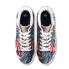 USA Flag Statue of Liberty Print White Low Top Sneakers-grizzshop