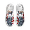 USA Flag Statue of Liberty Print White Running Shoes-grizzshop