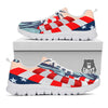 USA Flag Statue of Liberty Print White Sneaker-grizzshop