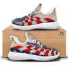 USA Flag Statue of Liberty Print White Walking Shoes-grizzshop