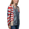 USA Flag Statue of Liberty Print Women's Sweatshirt-grizzshop