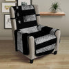 USA Flag White And Black Print Armchair Protector-grizzshop