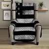 USA Flag White And Black Print Armchair Protector-grizzshop