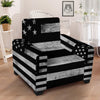 USA Flag White And Black Print Armchair Slipcover-grizzshop