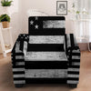 USA Flag White And Black Print Armchair Slipcover-grizzshop