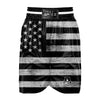 USA Flag White And Black Print Boxing Shorts-grizzshop