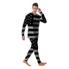 USA Flag White And Black Print Men's Pajamas-grizzshop