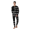 USA Flag White And Black Print Men's Pajamas-grizzshop