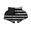 USA Flag White And Black Print Muay Thai Boxing Shorts-grizzshop