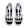 USA Flag White And Black Print White Gym Shoes-grizzshop