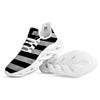 USA Flag White And Black Print White Running Shoes-grizzshop