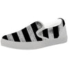 USA Flag White And Black Print White Slip On Shoes-grizzshop