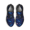 USA Star 4th of July Print Pattern Black Running Shoes-grizzshop