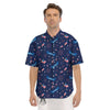 USA Star 4th of July Print Pattern Men's Short Sleeve Shirts-grizzshop