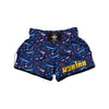 USA Star 4th of July Print Pattern Muay Thai Boxing Shorts-grizzshop