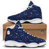 USA Star 4th of July Print Pattern White Basketball Shoes-grizzshop