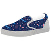 USA Star 4th of July Print Pattern White Slip On Shoes-grizzshop