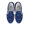 USA Star 4th of July Print Pattern White Slip On Shoes-grizzshop