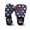 USA Star Blue And Red Print Pattern Boxing Gloves-grizzshop