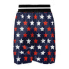 USA Star Blue And Red Print Pattern Boxing Shorts-grizzshop