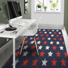 USA Star Blue And Red Print Pattern Floor Mat-grizzshop