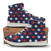 USA Star Blue And Red Print Pattern High Top Sneakers-grizzshop