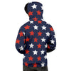 USA Star Blue And Red Print Pattern Men's Hoodie-grizzshop