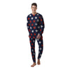 USA Star Blue And Red Print Pattern Men's Pajamas-grizzshop