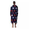 USA Star Blue And Red Print Pattern Men's Robe-grizzshop