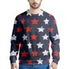 USA Star Blue And Red Print Pattern Men's Sweatshirt-grizzshop