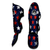 USA Star Blue And Red Print Pattern Muay Thai Shin Guards-grizzshop