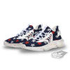 USA Star Blue And Red Print Pattern White Gym Shoes-grizzshop