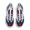 USA Star Blue And Red Print Pattern White Gym Shoes-grizzshop