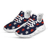 USA Star Blue And Red Print Pattern White Running Shoes-grizzshop